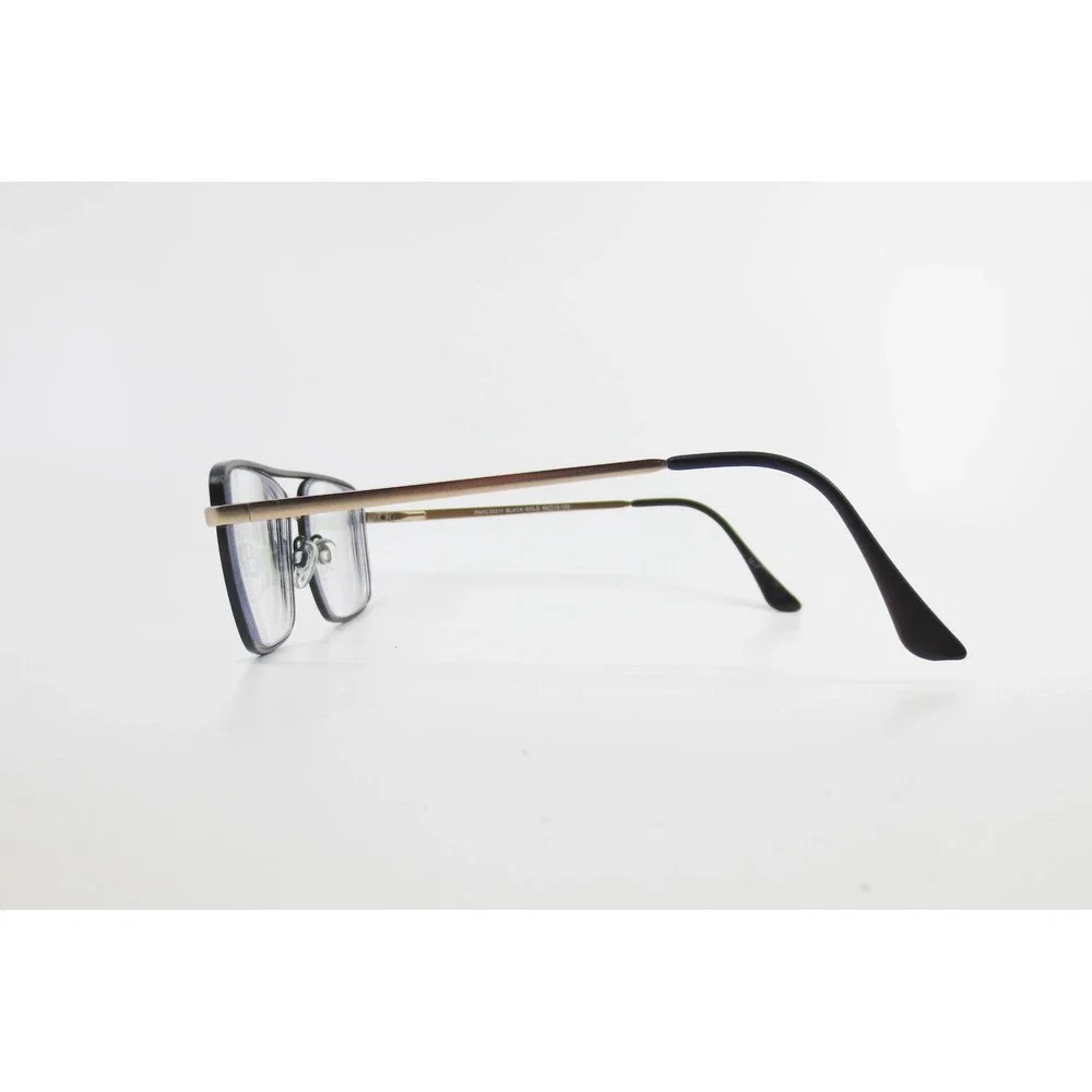 Robert Mitchel XL RMXL20211 Black Gold Navigator Eyeglass Frames 58-15-150 Mens